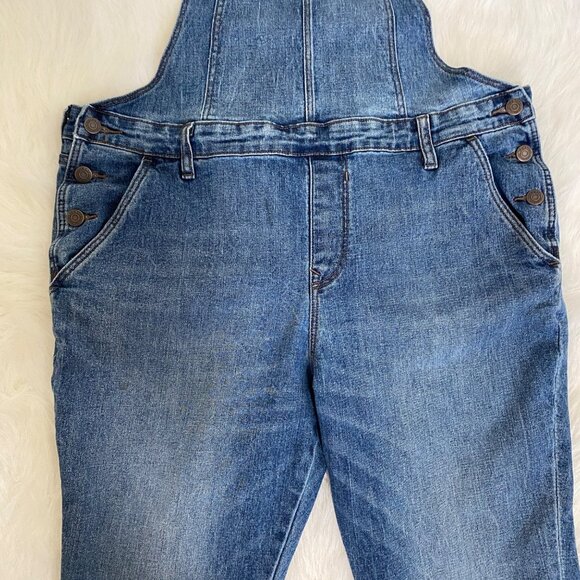 Old Navy W OG Straight Overalls Denim Bibs Relaxed Fit Plus16 Utility Western - Picture 4 of 14